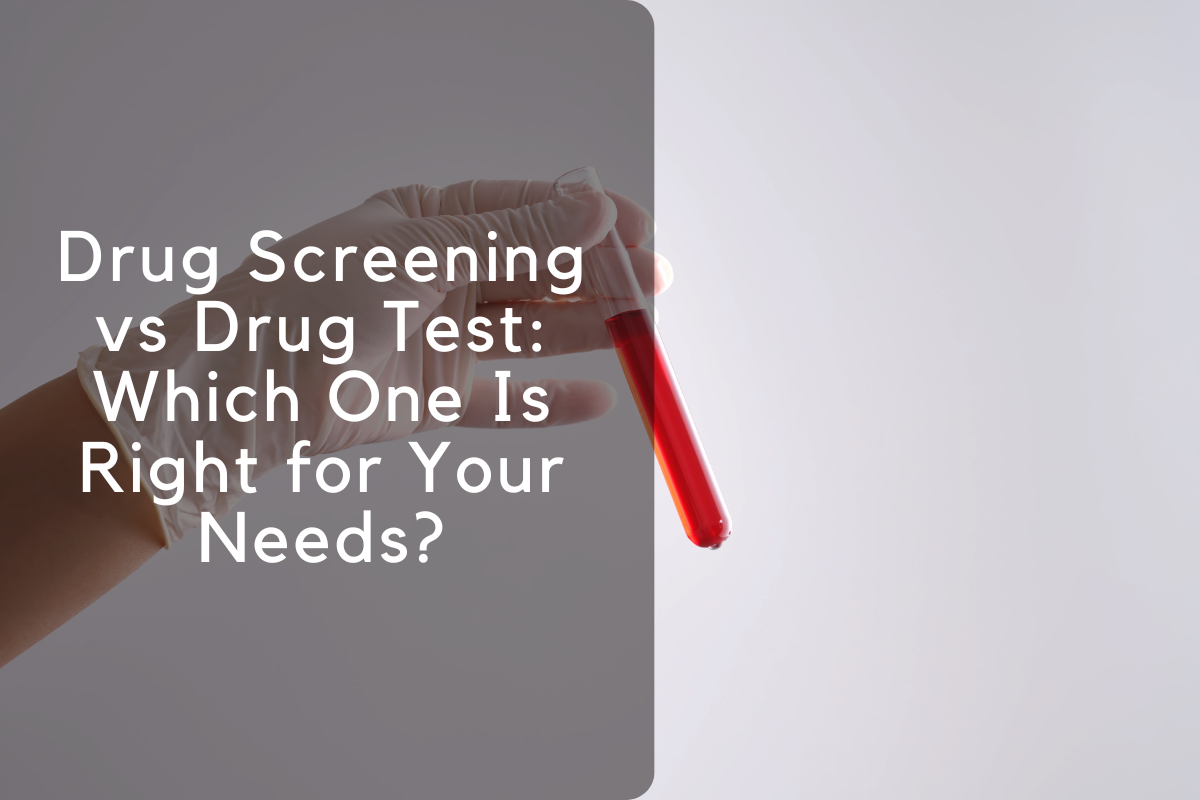 Drug Screening vs Drug Test