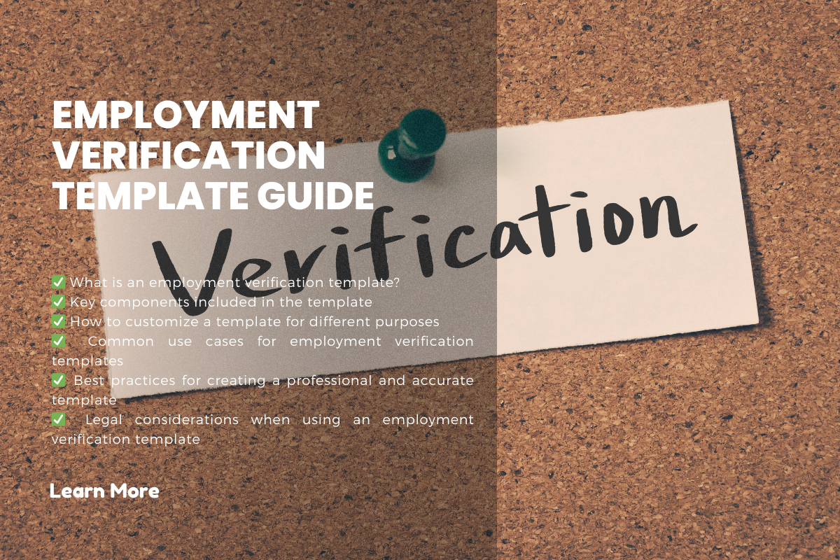 Employment Verification Template Guide