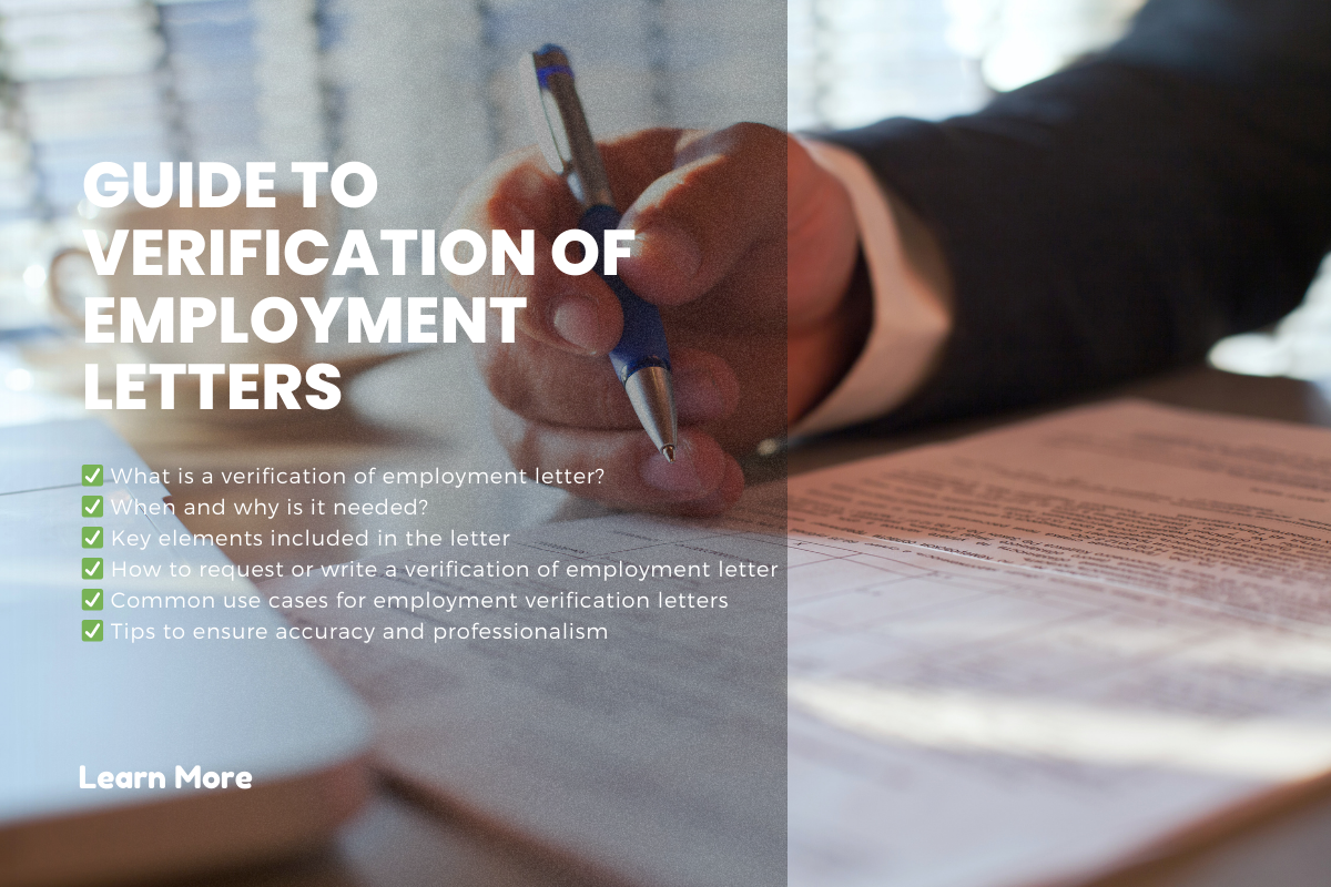 Guide to Verification of Employment Letters