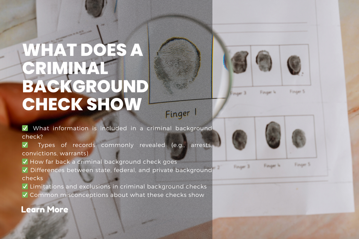 What Does a Criminal Background Check Show