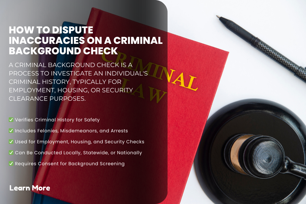 How to Dispute Inaccuracies on a Criminal Background Check